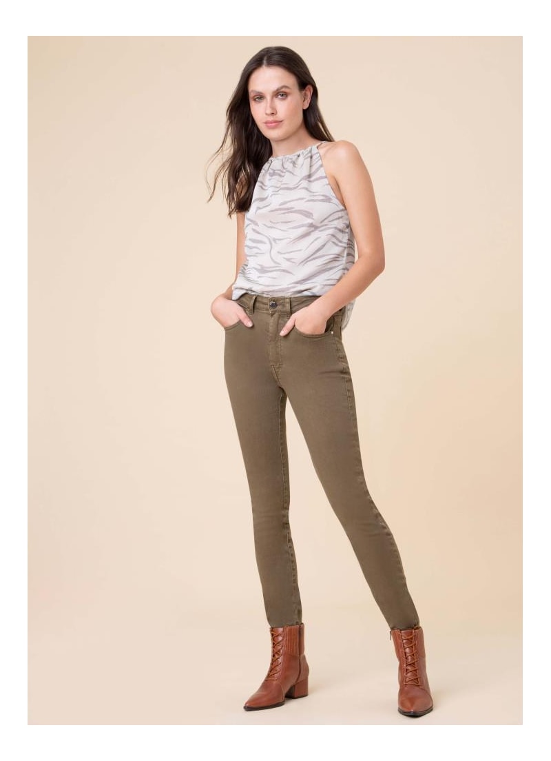 Calça Color Marie Skinny Verde Militar