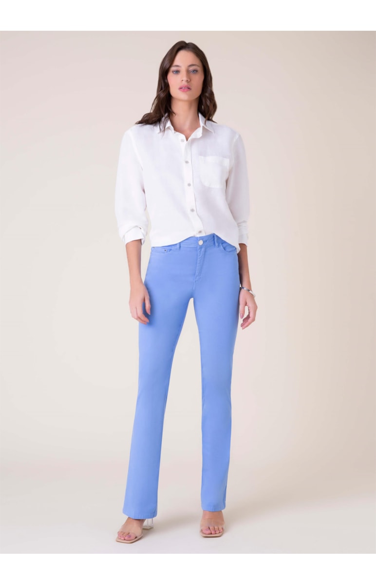 Calça Color Modal Flare Azul Bic
