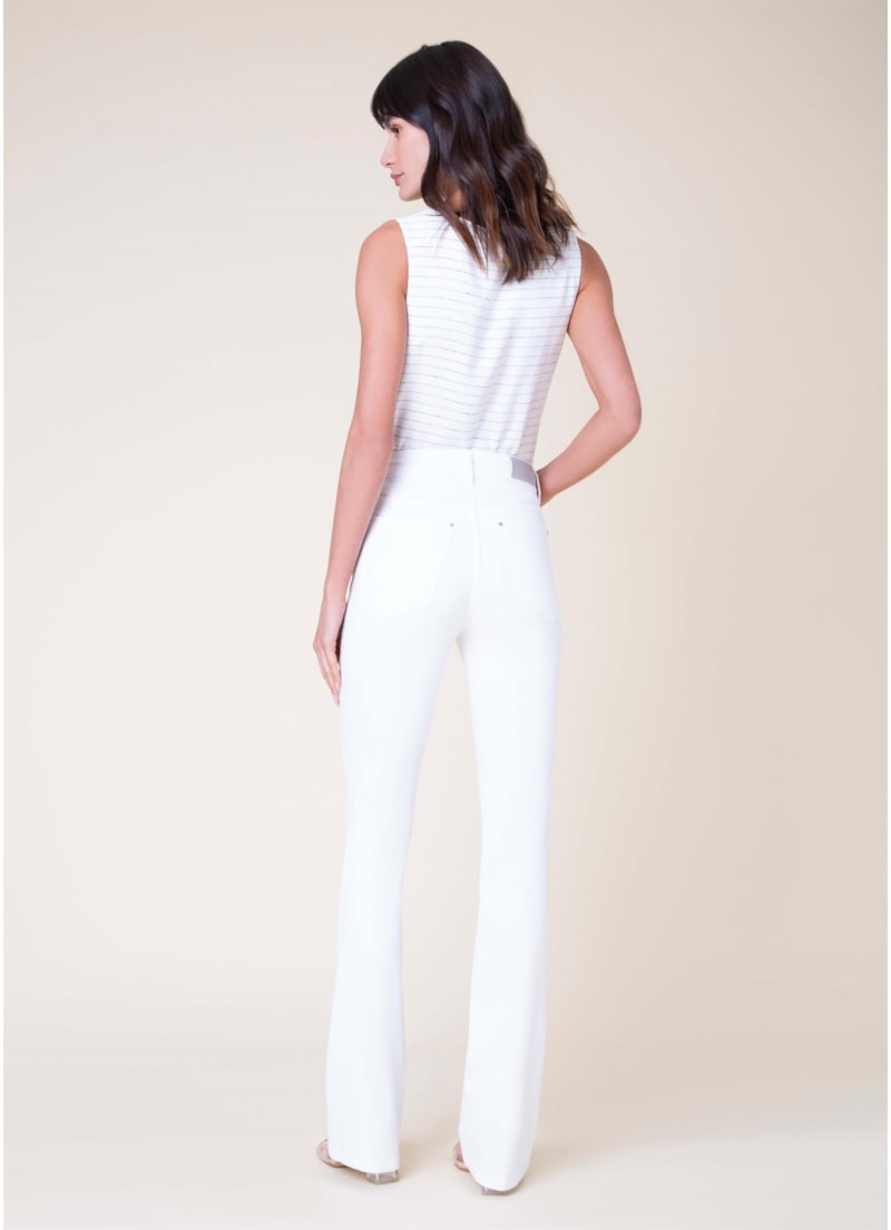 Calça Color Modal Flare Branco