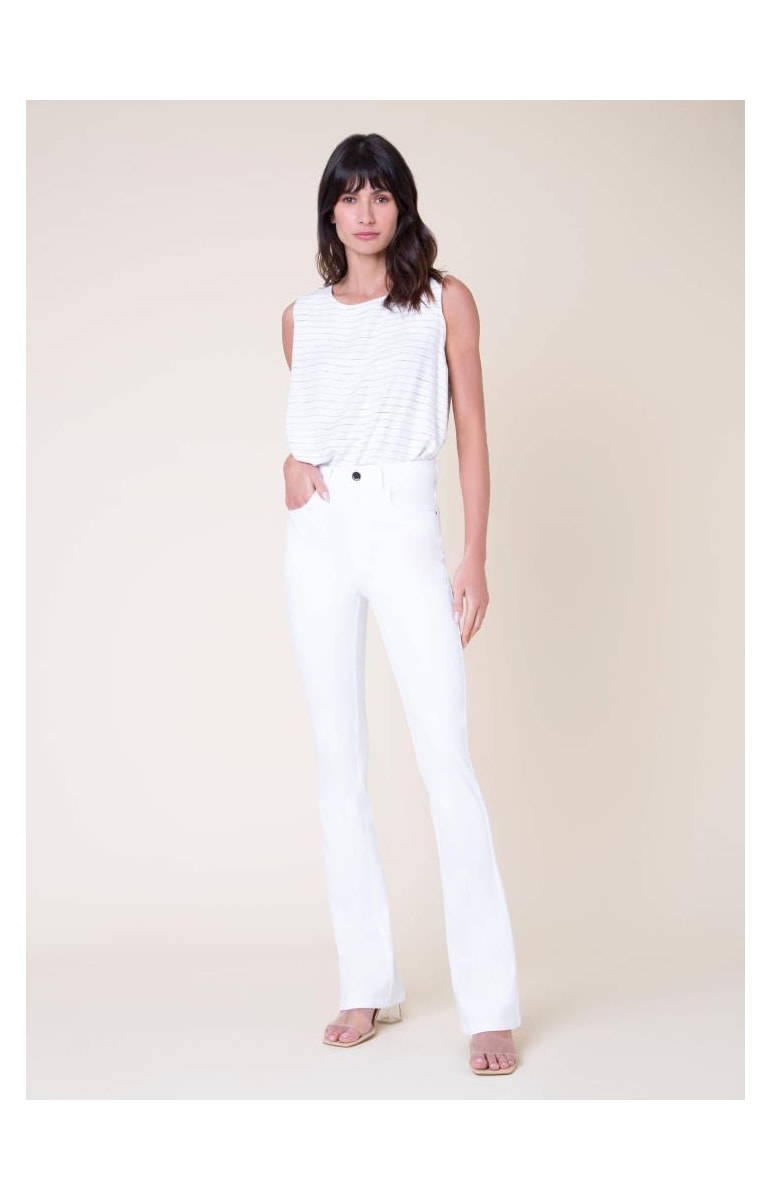 Calça Color Modal Flare Branco