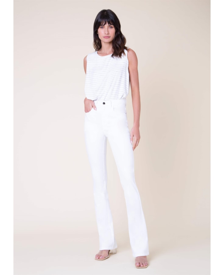 Calça Color Modal Flare Branco