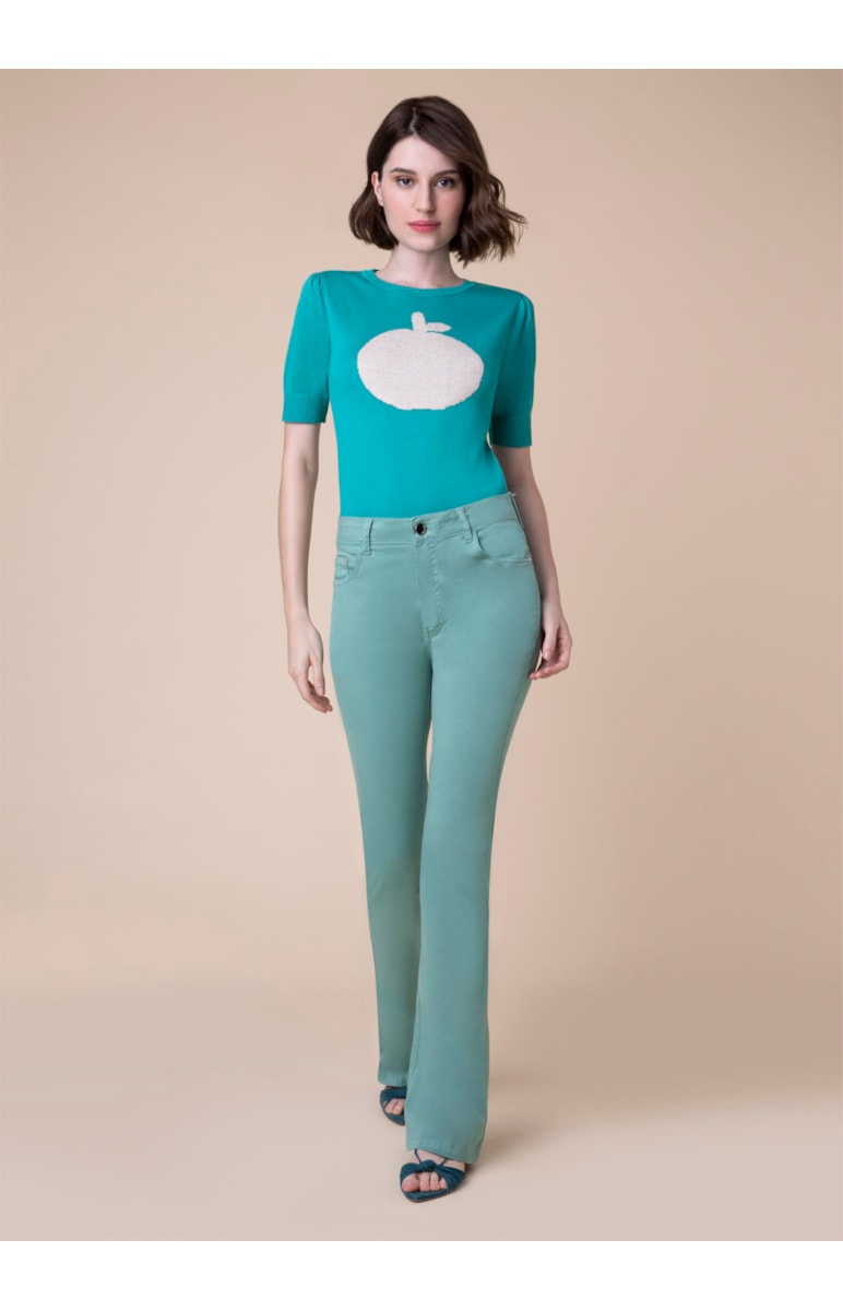Calça Color Modal Verde Maca