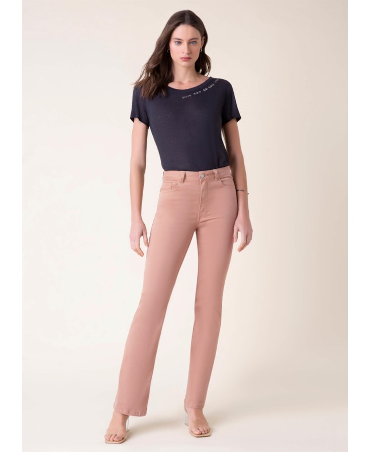 Calça Color Power Bootcut Rosa Velho