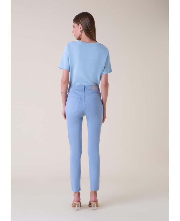 Calça Color Power Skinny Azul Claro