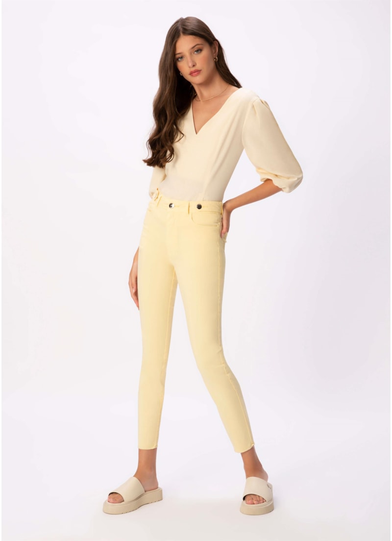 Calça Color Sofia Skinny Amarelo