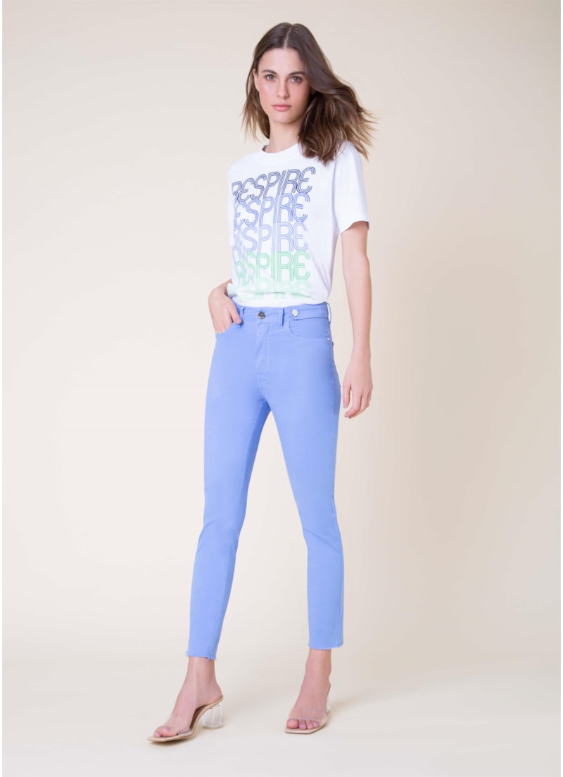 Calça Color Sofia Skinny Azul Bic