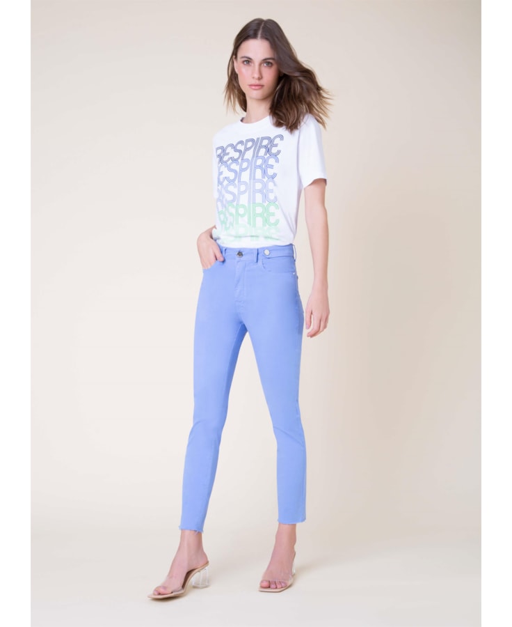 Calça Color Sofia Skinny Azul Bic