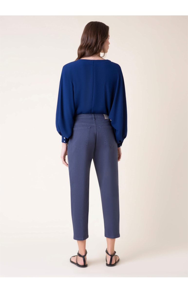 Calça Color Stretch Baggy Marinho