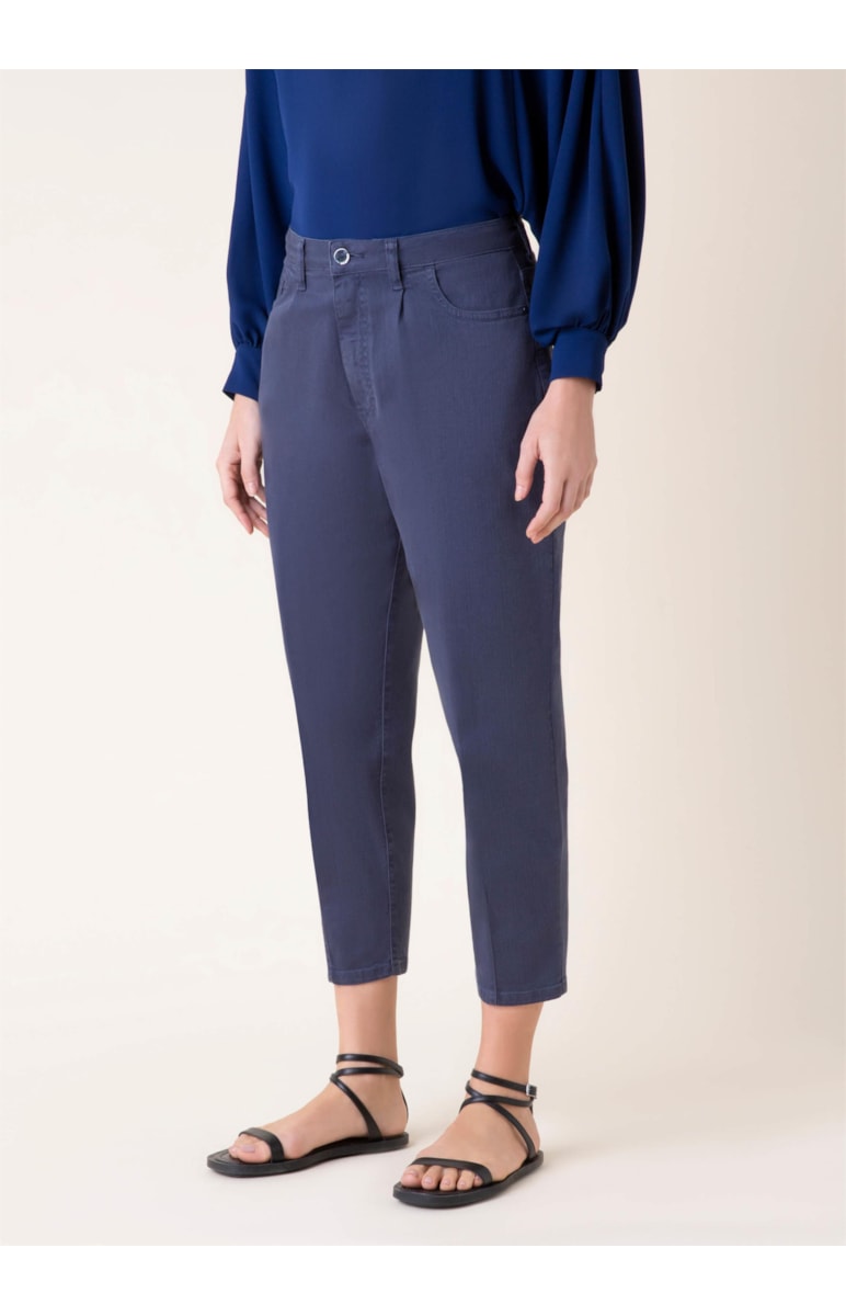 Calça Color Stretch Baggy Marinho