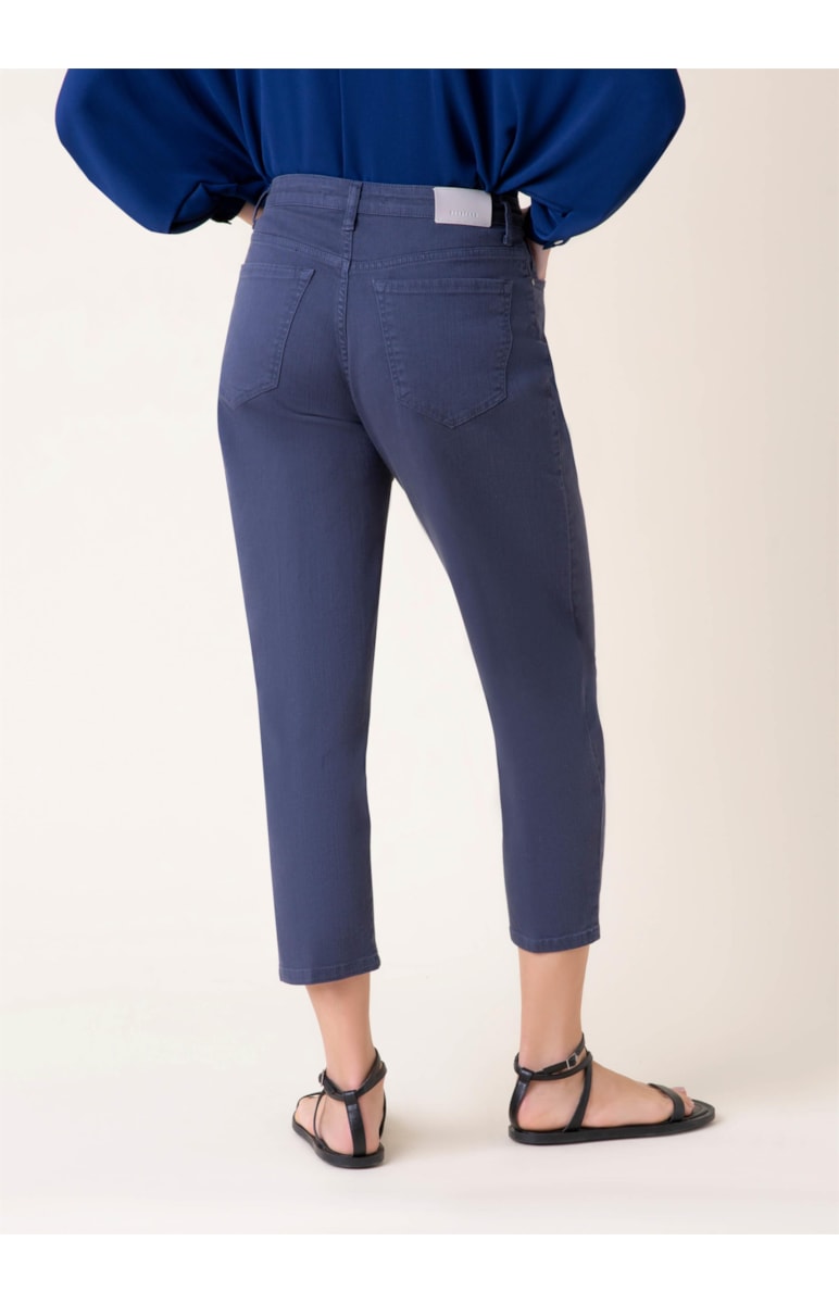 Calça Color Stretch Baggy Marinho