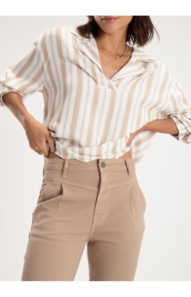 Calça Color Stretch Cigarrete Camel