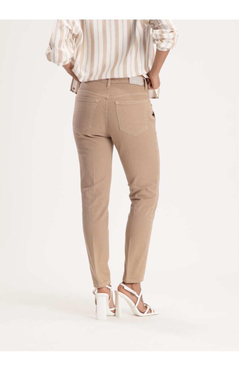 Calça Color Stretch Cigarrete Camel