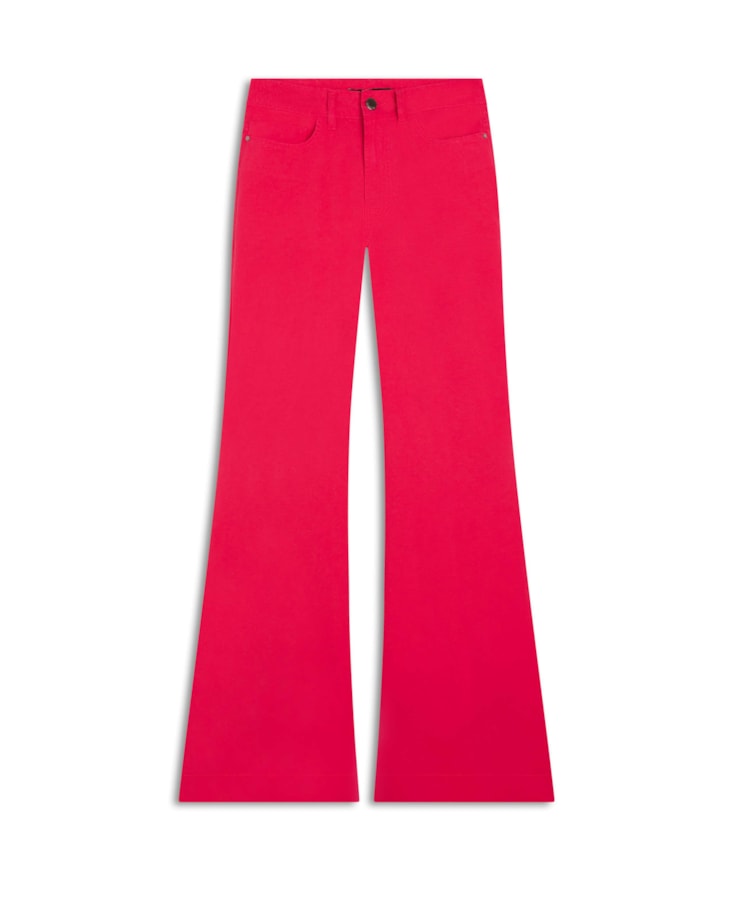 Calça Color Twill Flare Pink