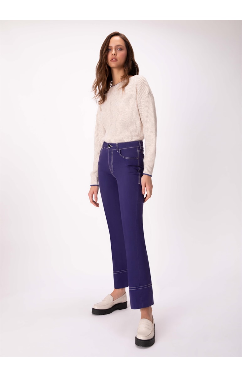 Calça Color Twill Slouch Violeta