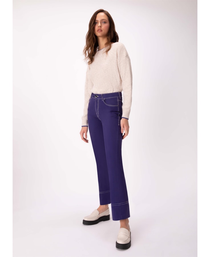 Calça Color Twill Slouch Violeta