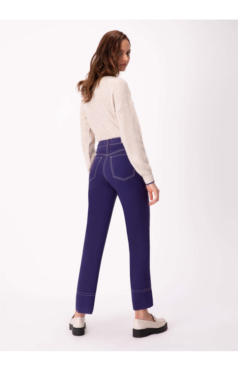 Calça Color Twill Slouch Violeta