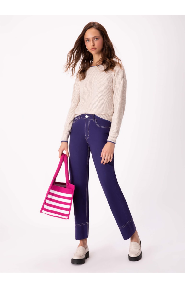 Calça Color Twill Slouch Violeta