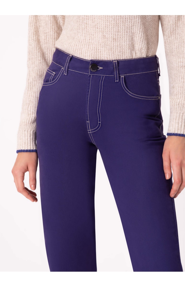 Calça Color Twill Slouch Violeta