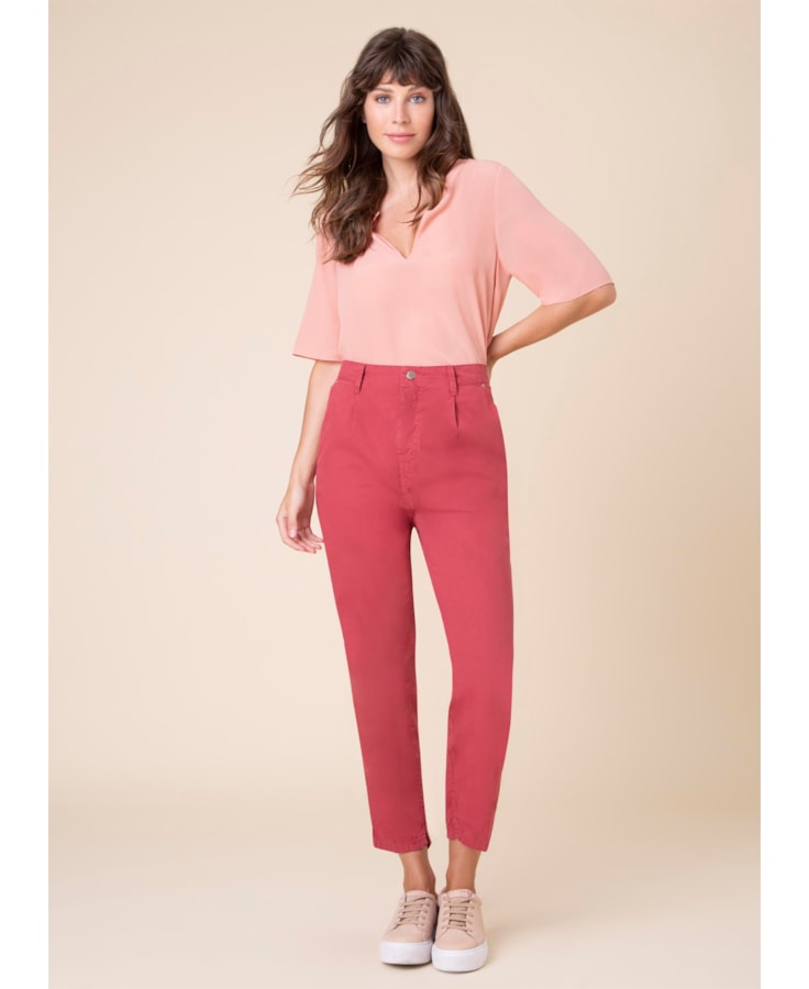 Calça Color Twill Vinho
