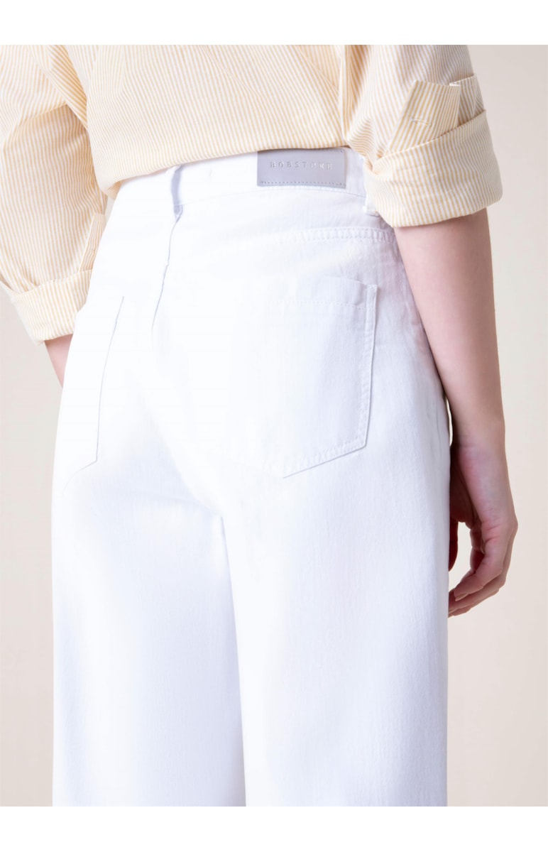 Calça Color Wide Leg Twill Branco