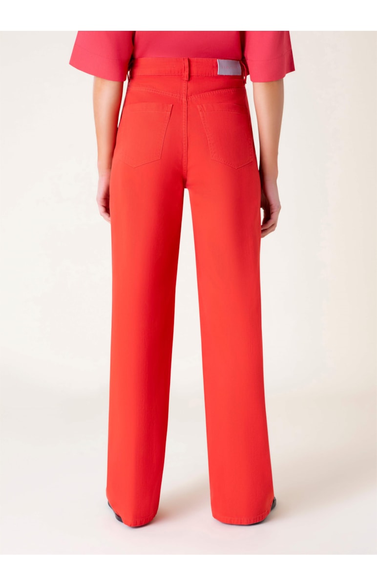 Calça Color Wide Leg Twill Telha