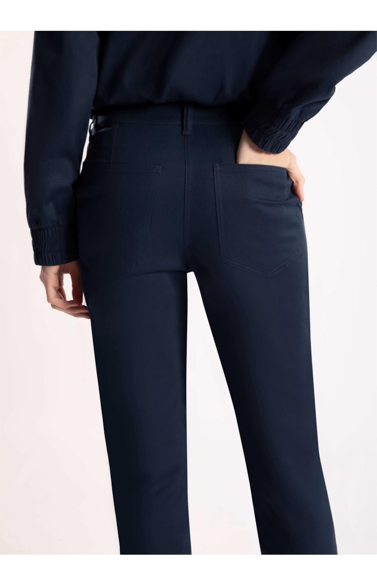 Calça Cotton Span Slim Bolso Faca Dark Navy