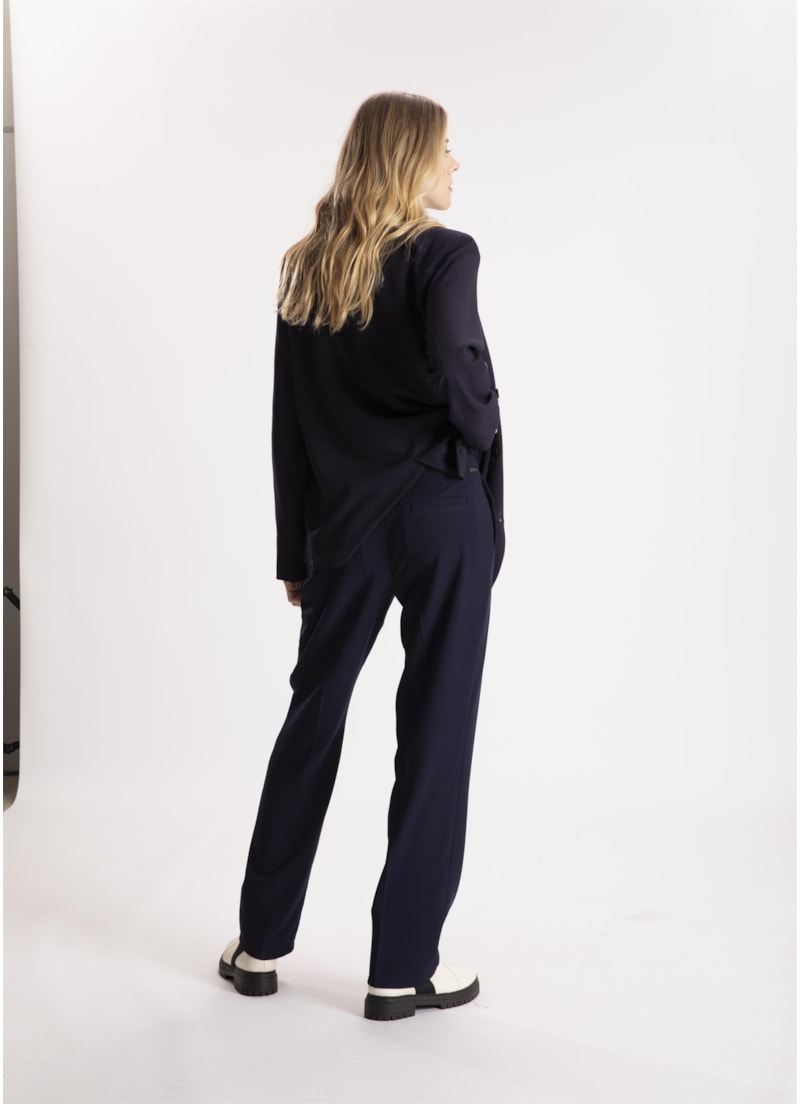 Calça Crepe Lyon Reta Dark Navy