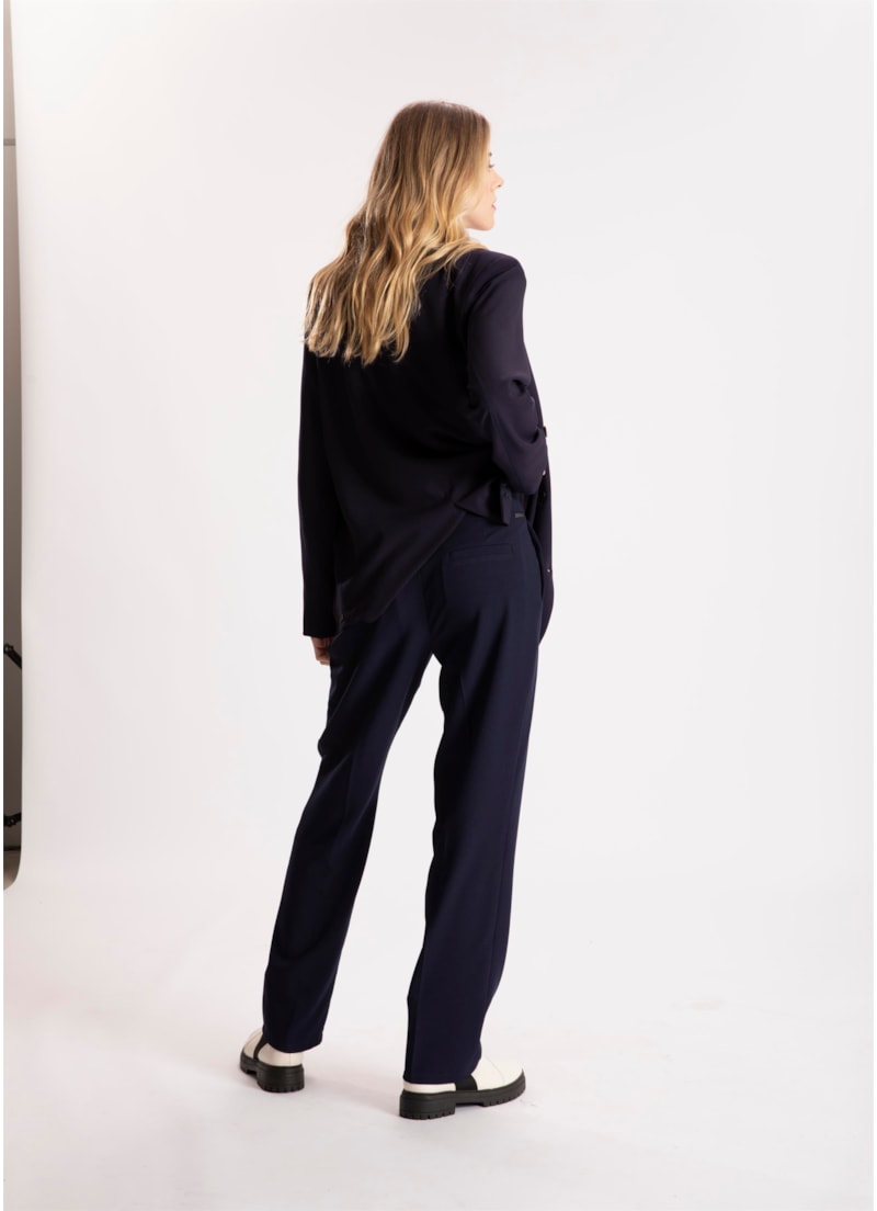 Calça Crepe Lyon Reta Dark Navy