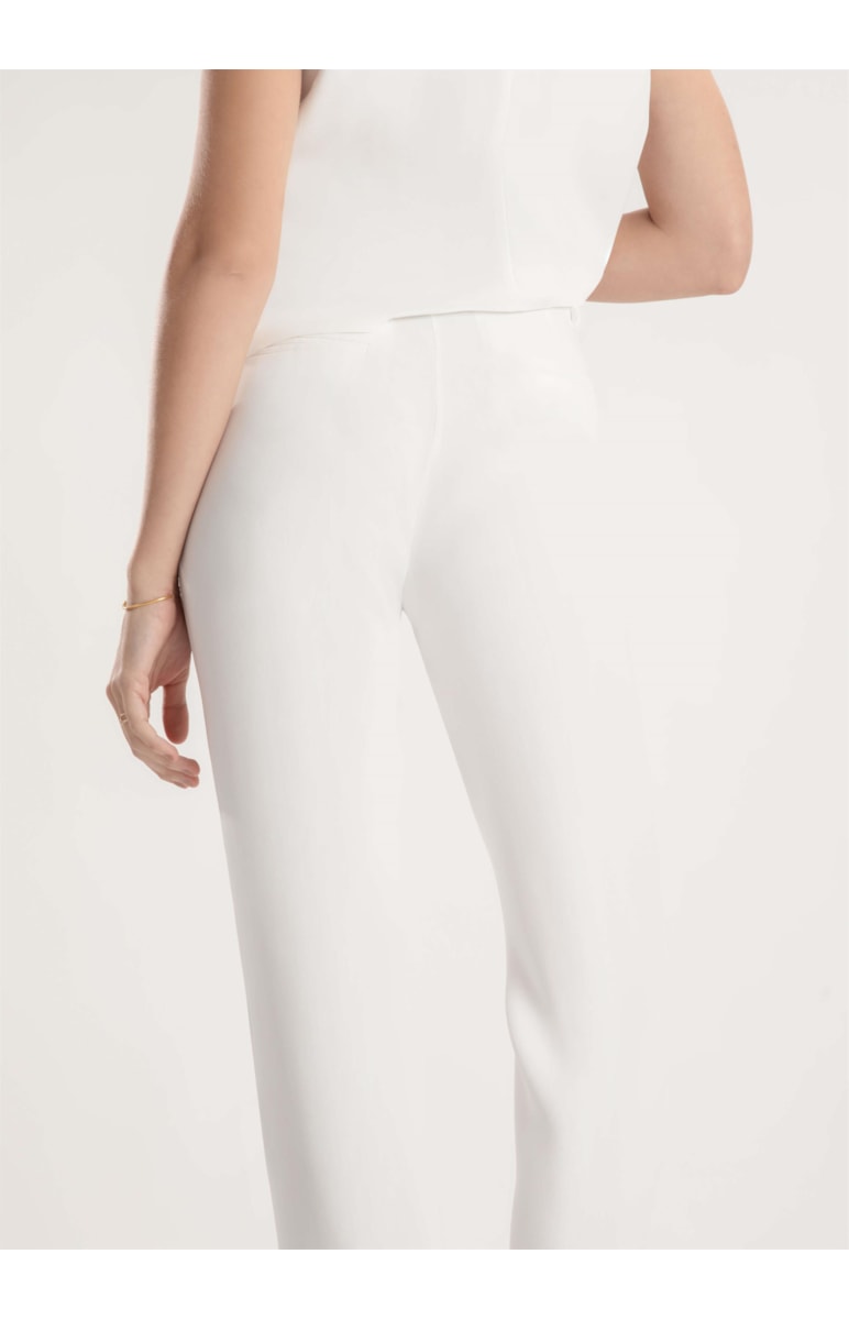 Calça Crepe Reta Off White