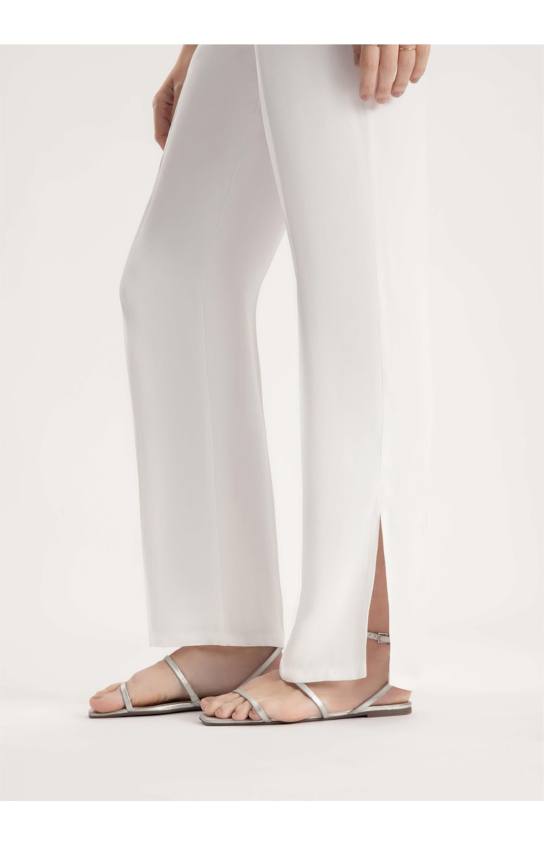 Calça Crepe Reta Off White