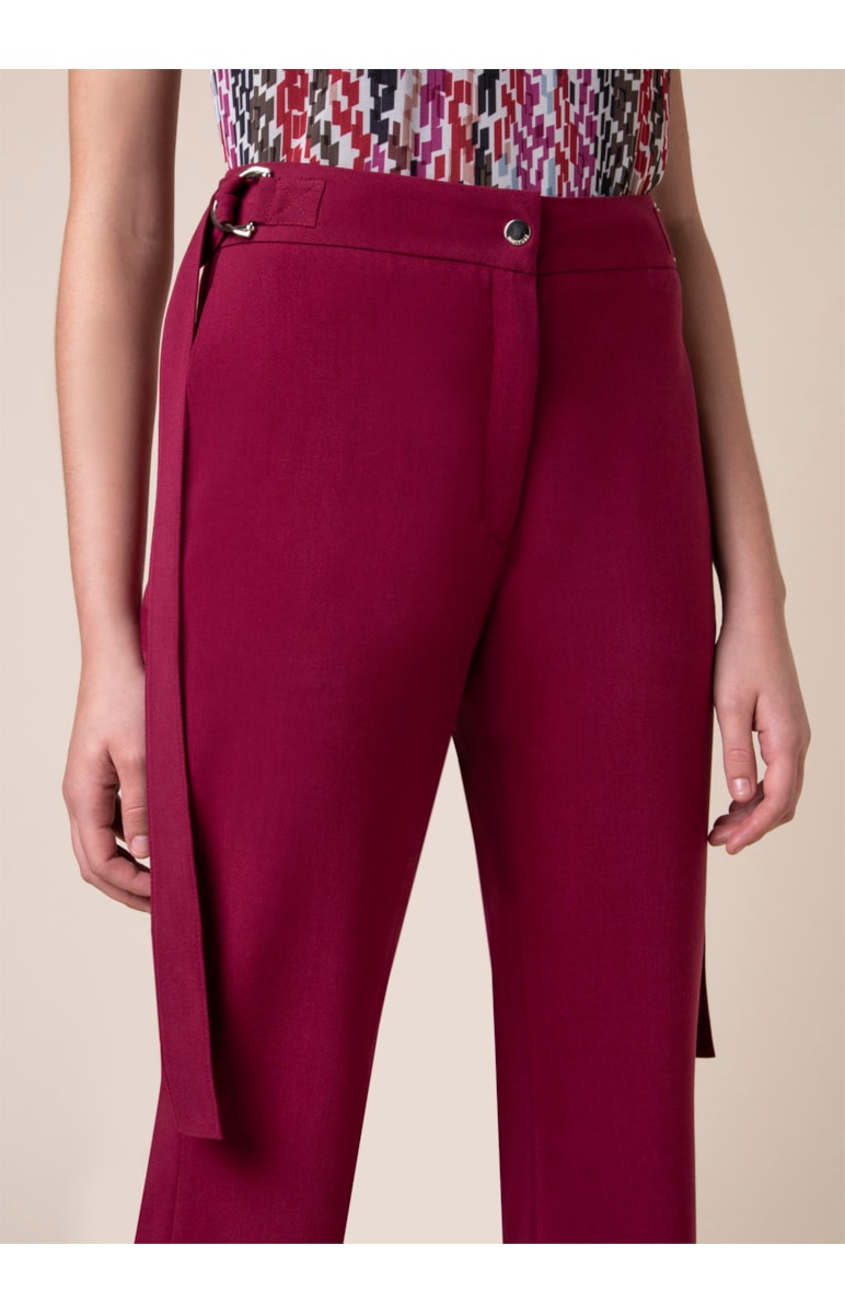 Calça Cropped Flare Vinho