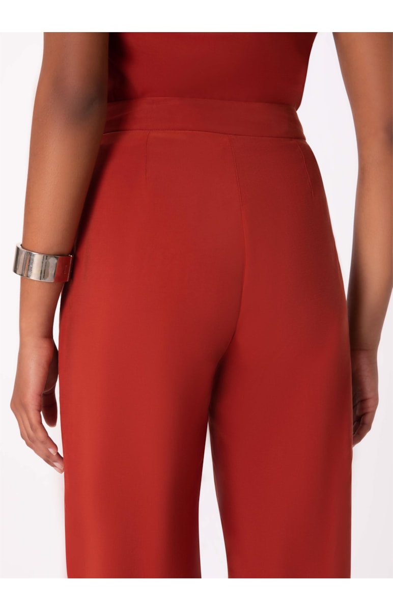 Calça Cupro Touch Carrot Telha
