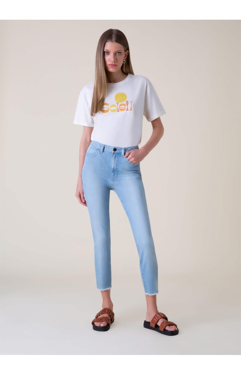 Calça Deep Blue Elastic Cigarrete 379 Lav.Claro C/ Tank