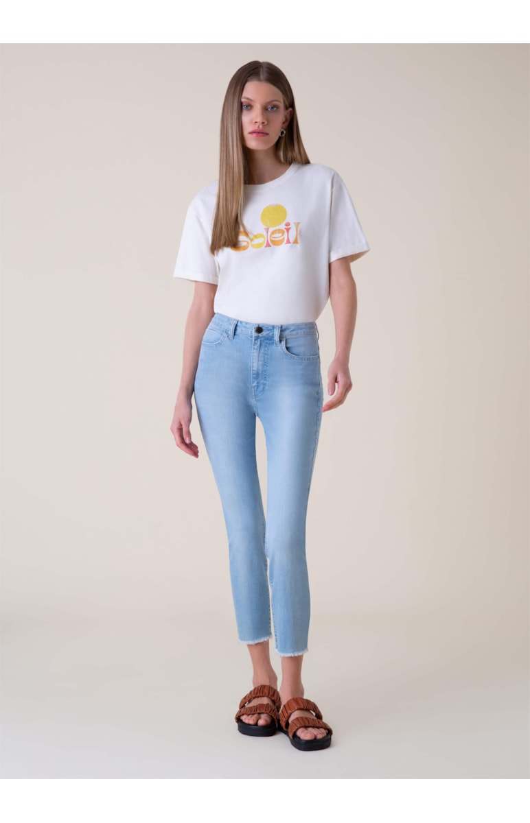 Calça Deep Blue Elastic Cigarrete 379 Lav.Claro C/ Tank