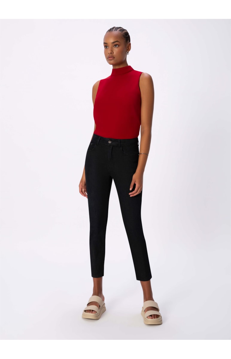 Calça Deep Blue Slim B-313 Lav.Escuro C/Resina
