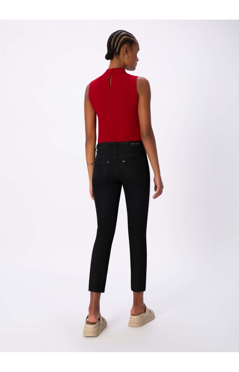 Calça Deep Blue Slim B-313 Lav.Escuro C/Resina