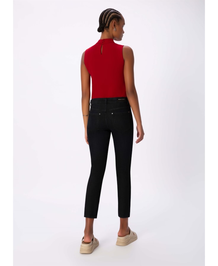 Calça Deep Blue Slim B-313 Lav.Escuro C/Resina