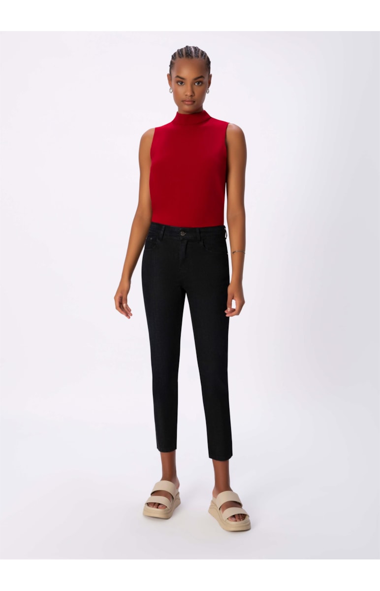 Calça Deep Blue Slim B-313 Lav.Escuro C/Resina