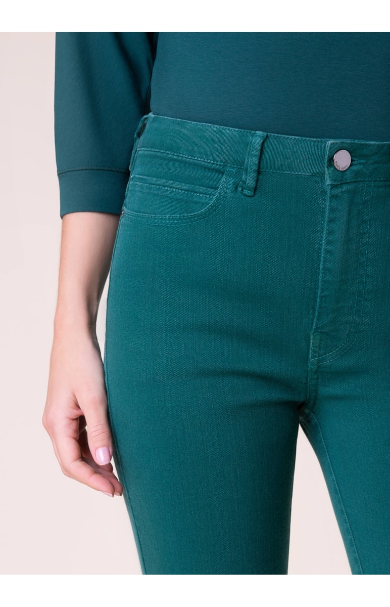 Calça Denim Color Cigarrete Verde Escuro