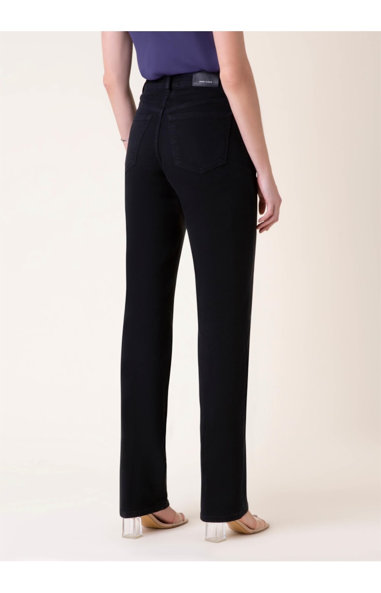 Calça Denim Color Slouch Preto