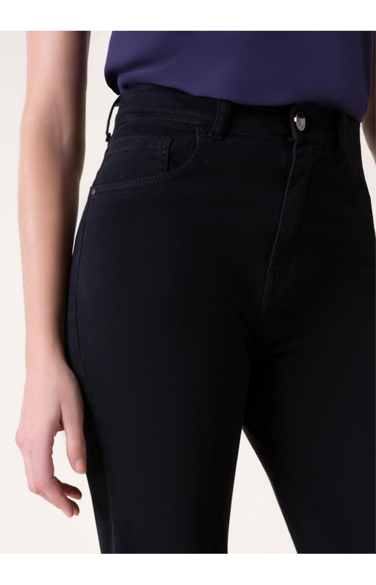 Calça Denim Color Slouch Preto
