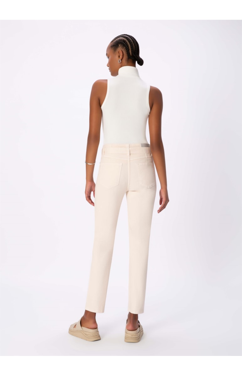 Calça Denim Gigi Cinto Off White