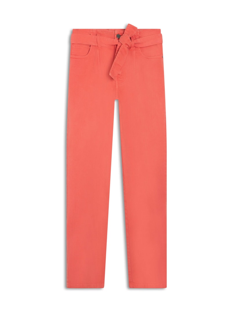 Calça Denim Gigi Cinto Rosa Velho