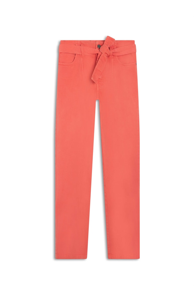 Calça Denim Gigi Cinto Rosa Velho