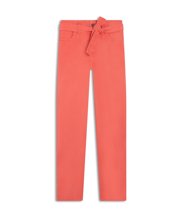 Calça Denim Gigi Cinto Rosa Velho