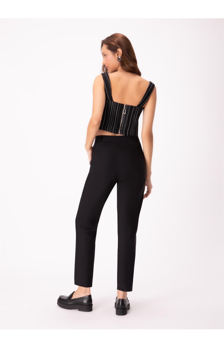 Calça Double Layer Reta Preto