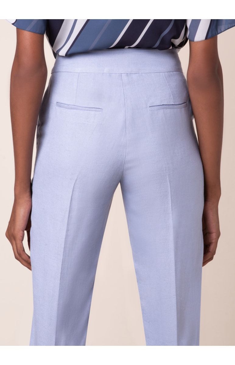 Calça Fenda Botões Azul Claro