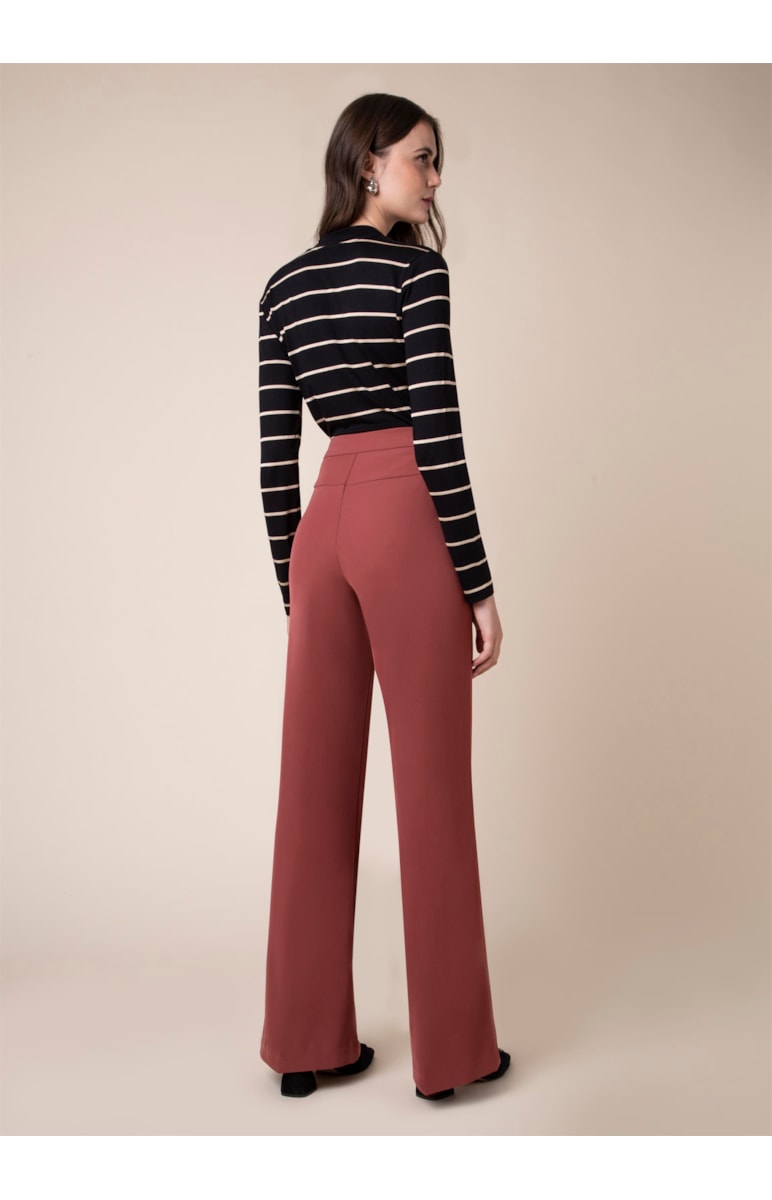 Calça Flare Basic Rosa Dirty