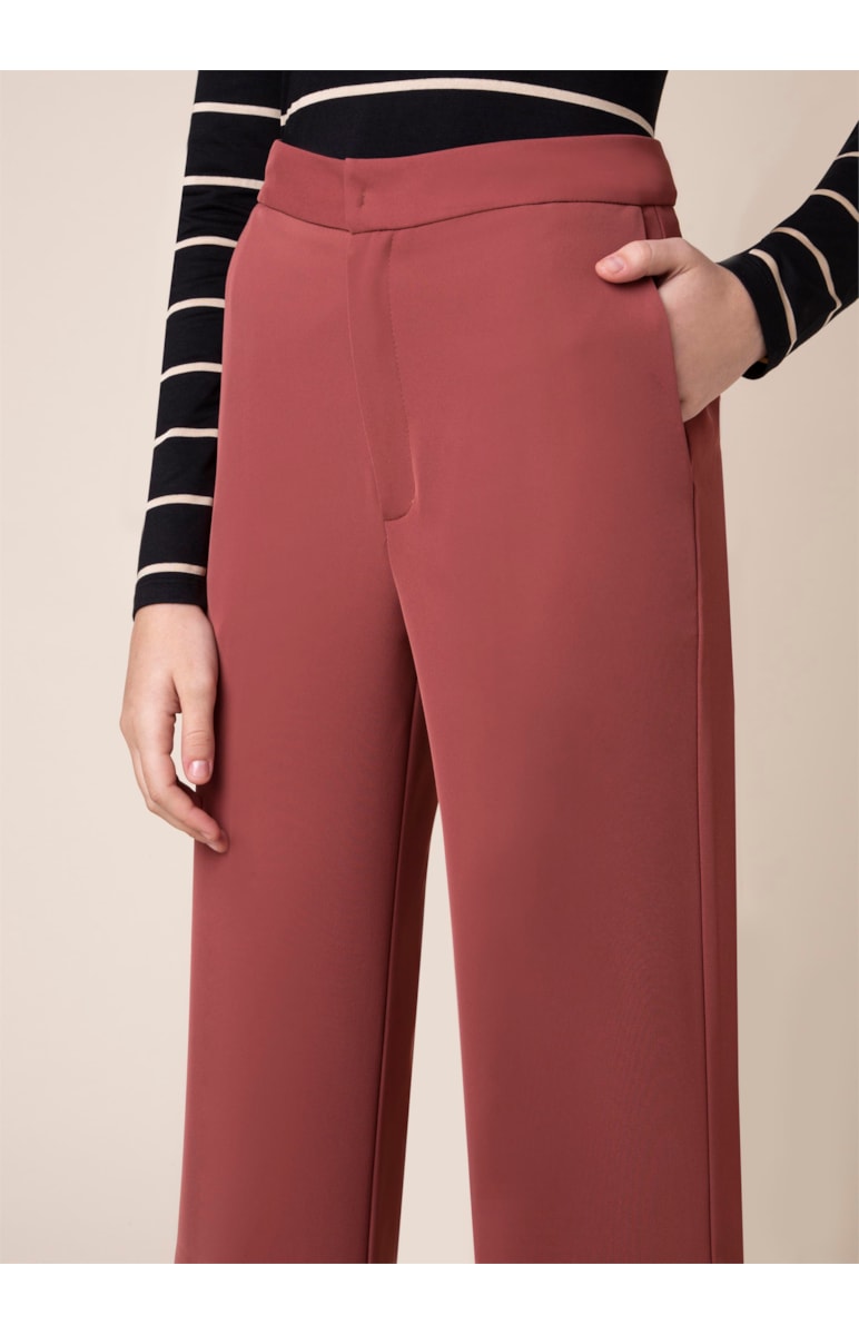 Calça Flare Basic Rosa Dirty