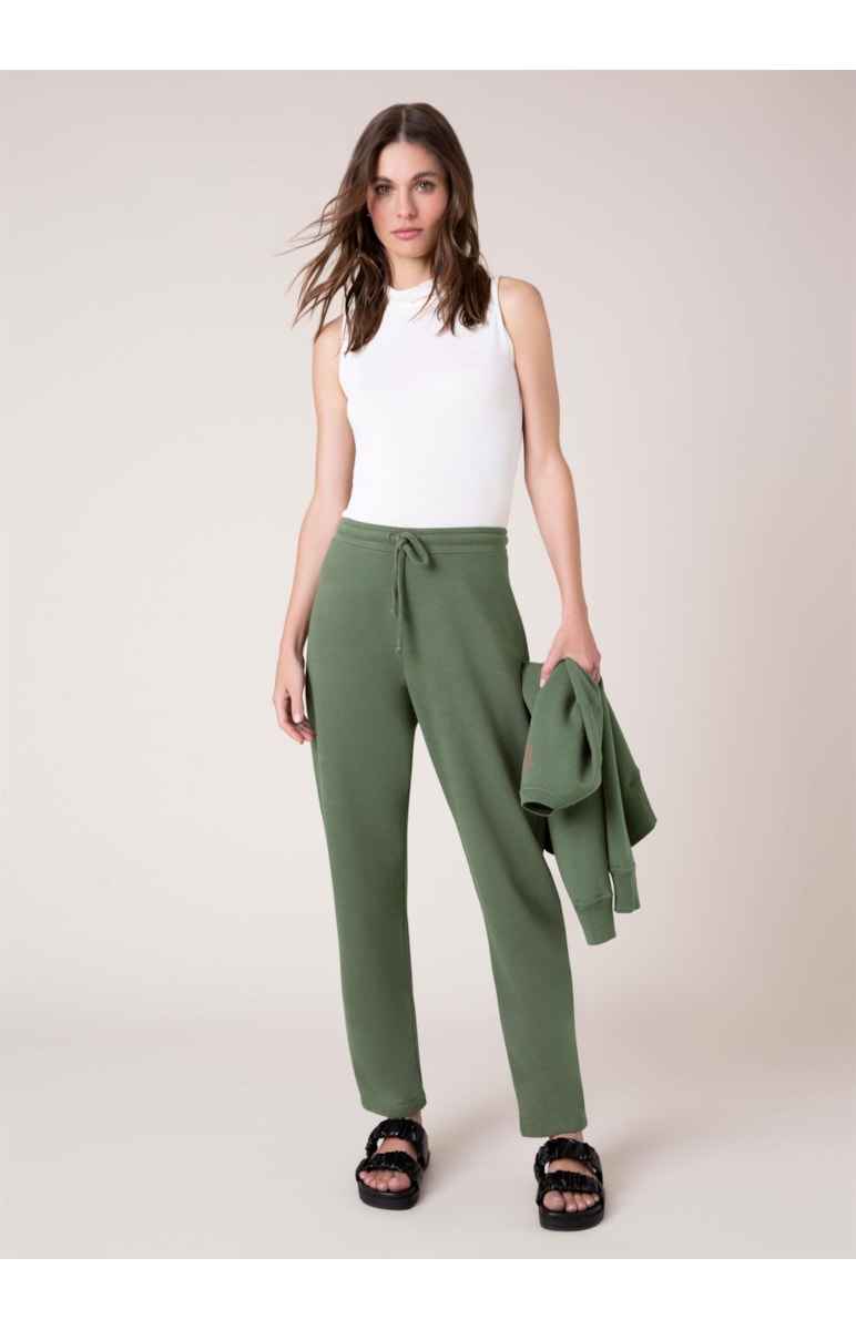Calça Garment-Dye Verde Militar